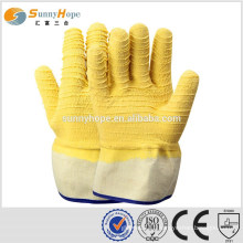 safety cuff yellow rubber gloves for mining